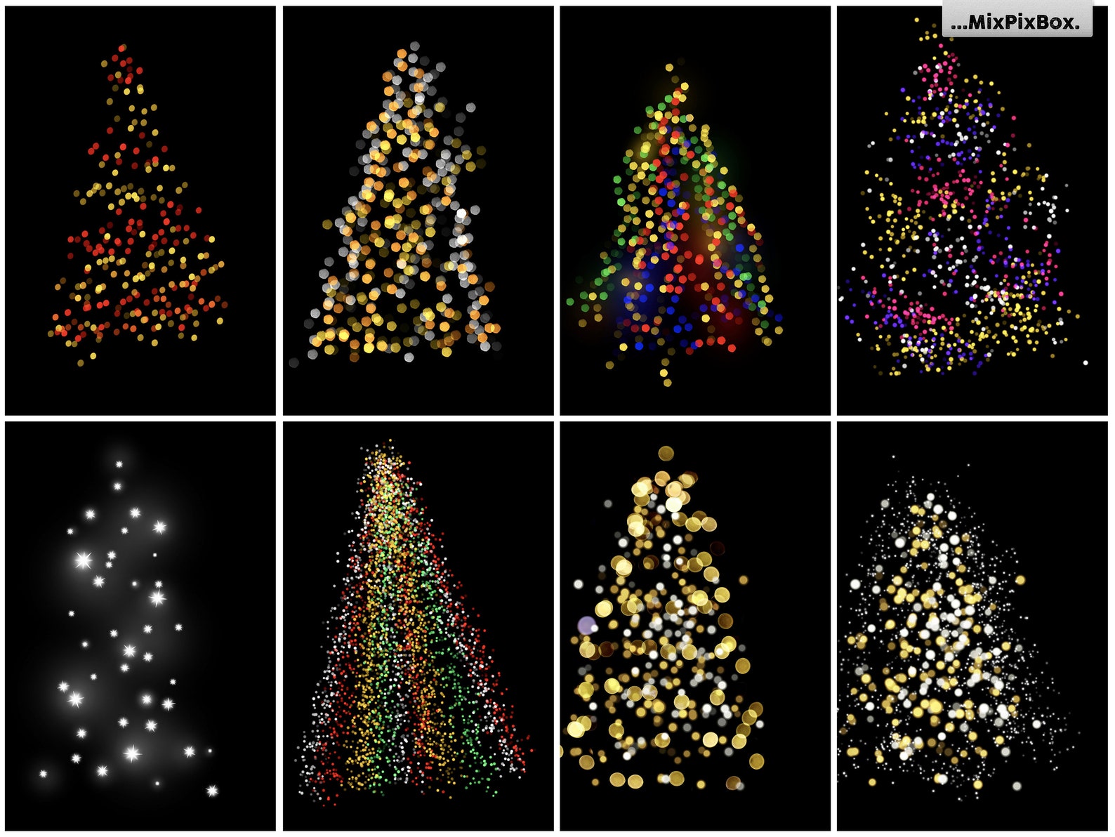Twinkle Lights overlays Bokeh overlays Christmas lights Etsy