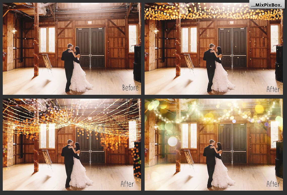 100 Golden Lights Photo Effect Overlays Gold Covers For Frame 1