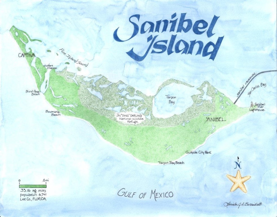Printable Map Of Sanibel Island