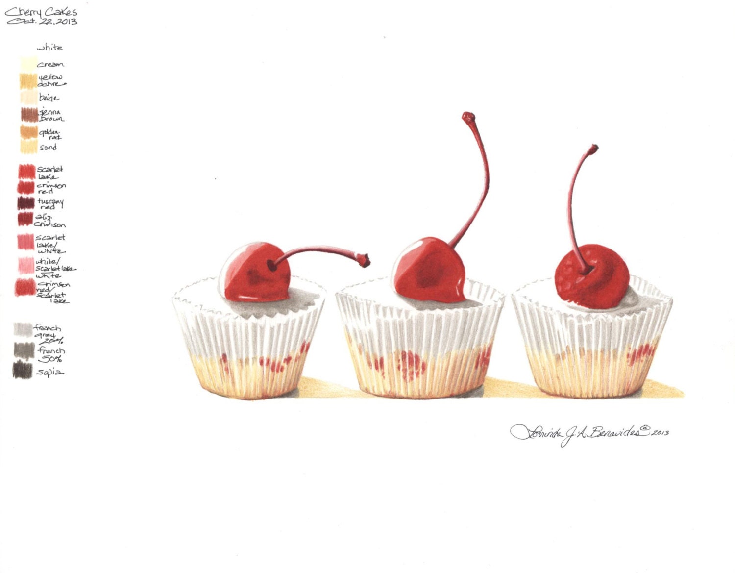 How to draw a 3D cupcake - YouTube