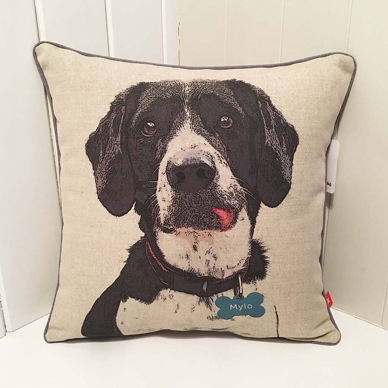 personalised dog cushion