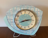 Handmade Mantle Mantle Clock from Royale - Midcentury French Atomic Retro style in a choice of 16 different colours
