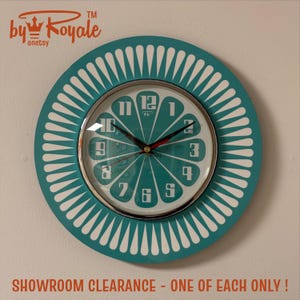 Mid Century Modern Wall Clock Royalexe™ Laminate - Factory Showroom Sale - The Segment