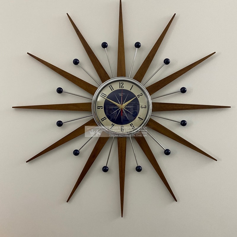 Mid Century Wall Clock - Etsy