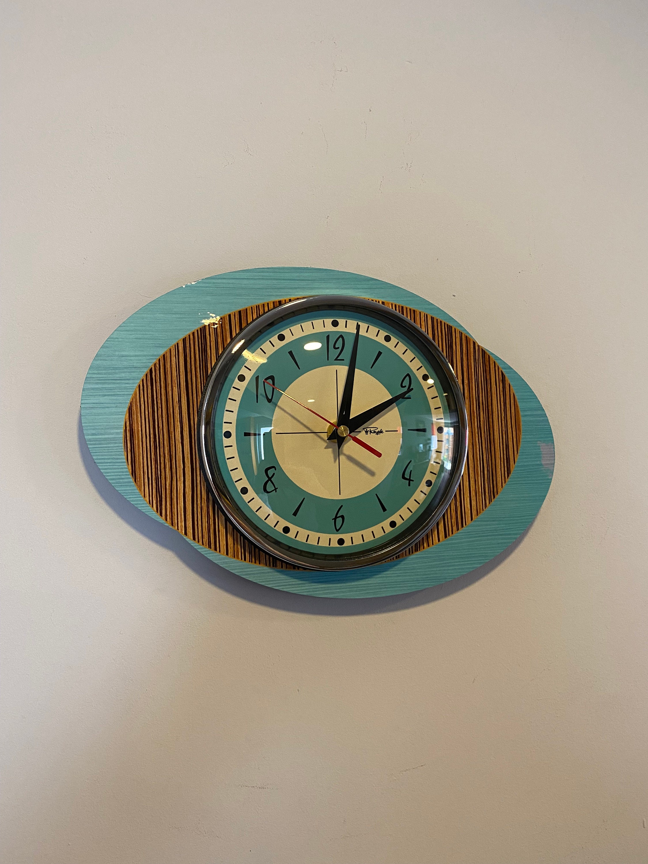 Small Wall Clocks Atomic Etsy