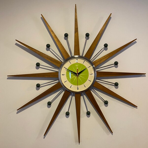 Mid Century Clock - Etsy