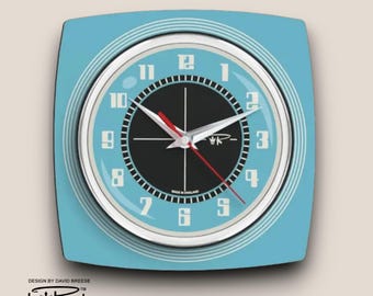 Mid- Century Atomic Wall Clock - Available in 8 colours