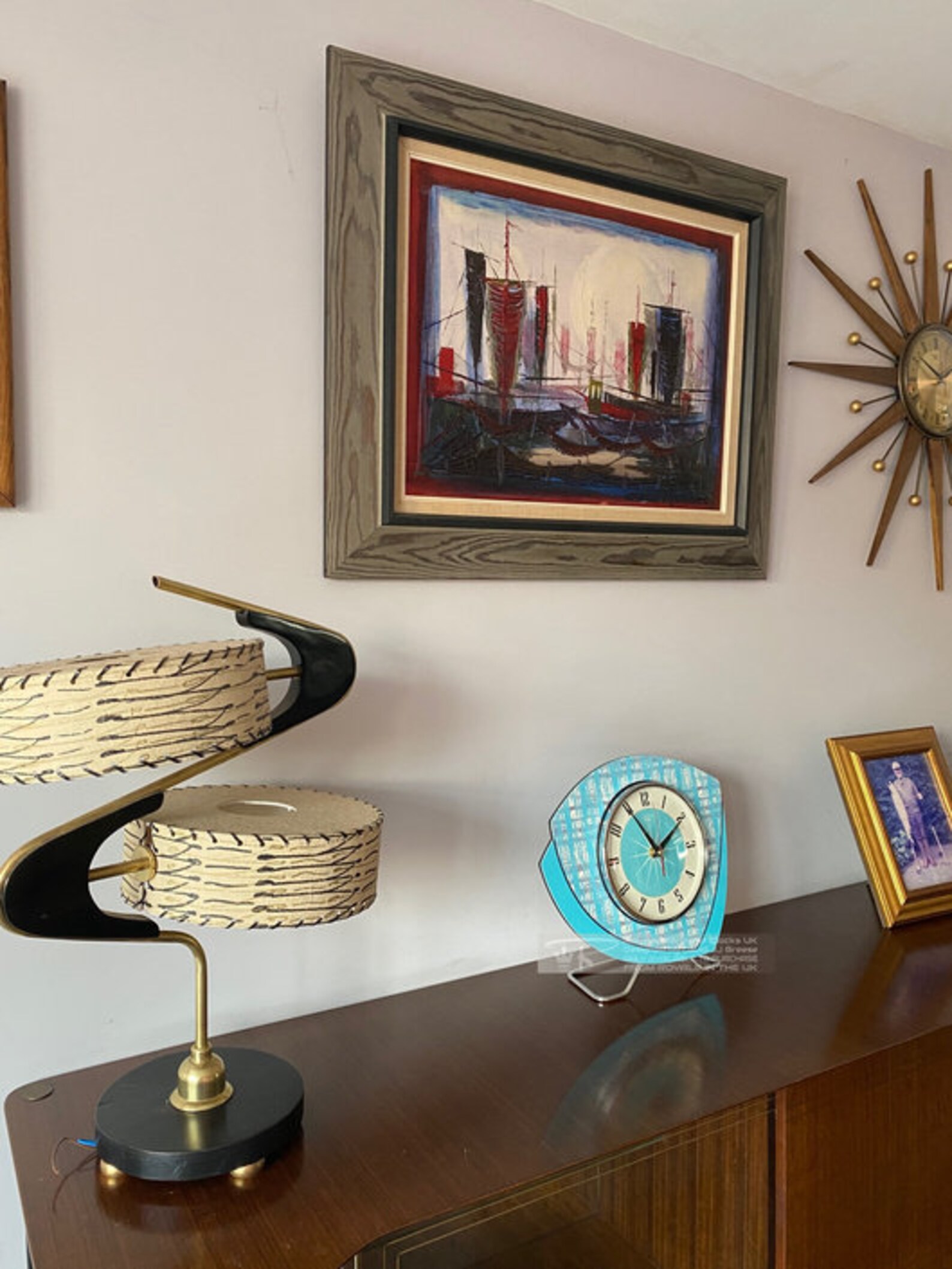 Handmade Mantle Clock From Royale Midcentury French Atomic Etsy