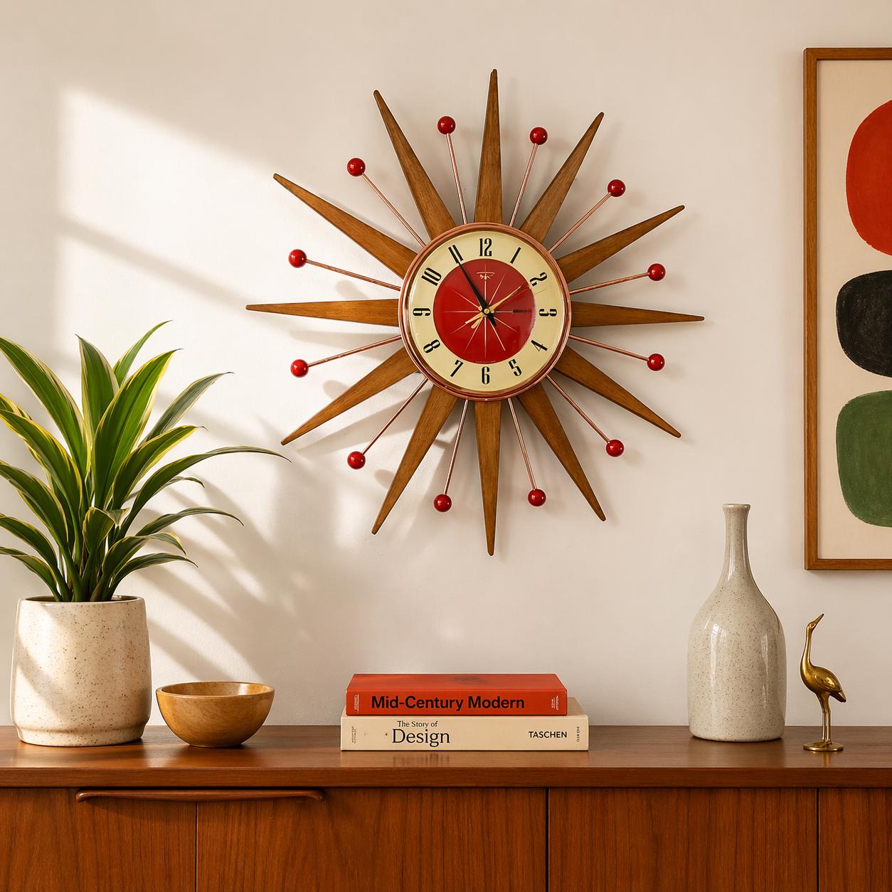 1950s Wood Clock - Etsy
