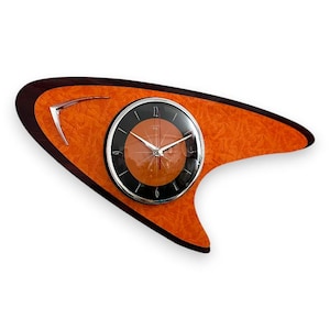 Mid Century Modern Retro Boomerang Wall Clock British Handmade ...