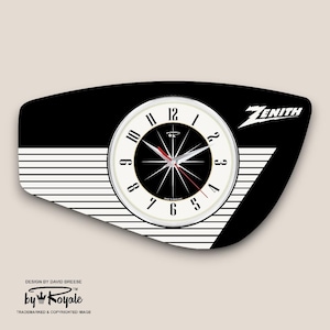 Handmade Atomic Starburst Wall Clock: Mid-Century Zenith Style