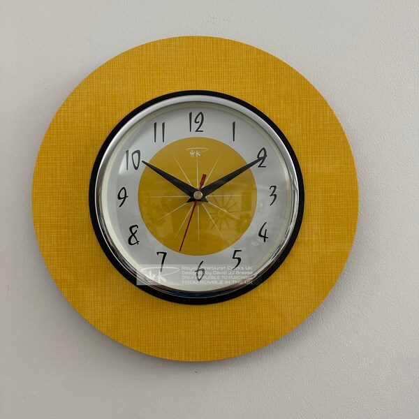 Yellow Wall Clock Etsy