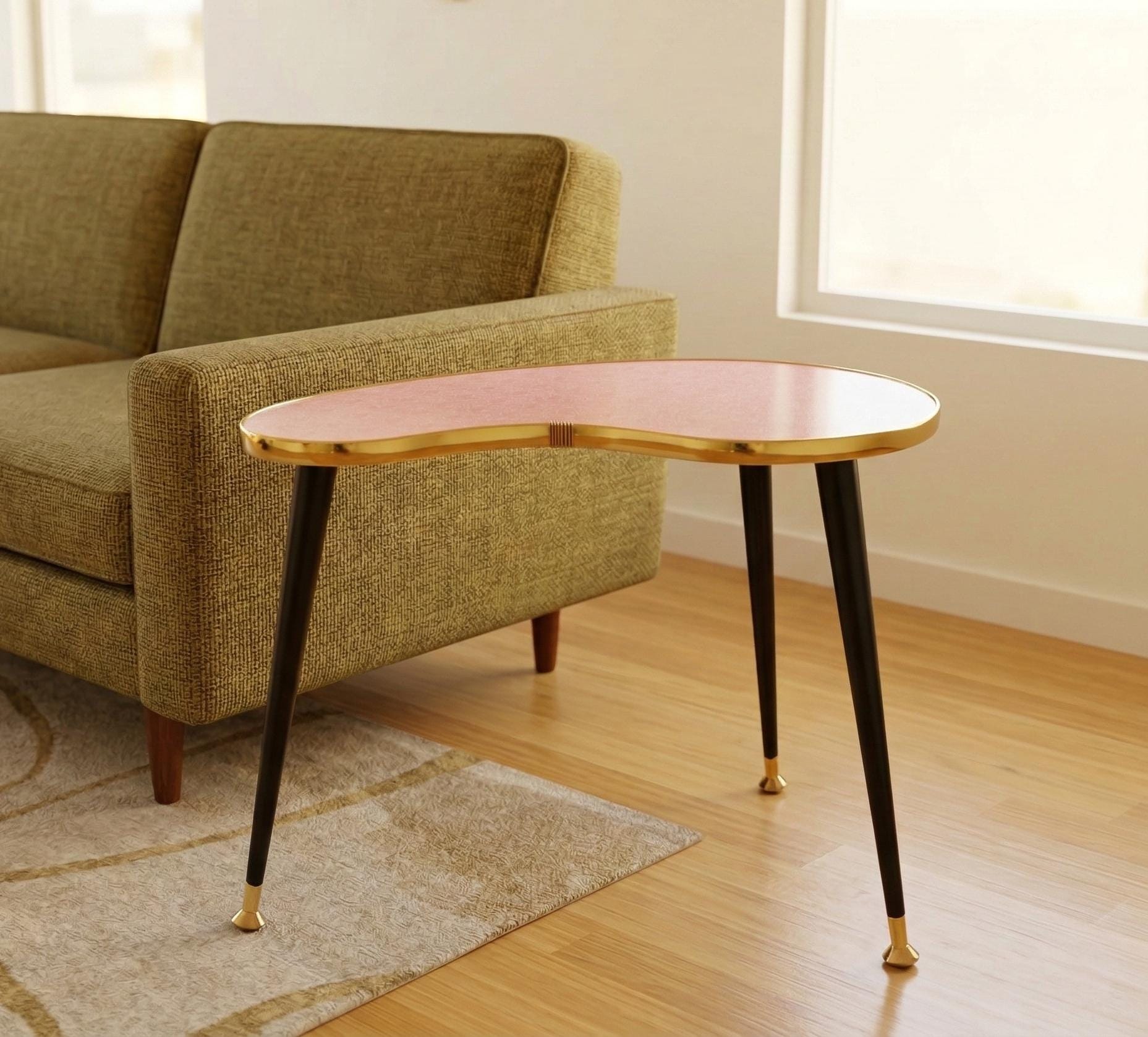Mid Century Kidney Table - Etsy