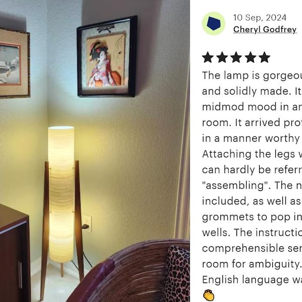 Mid Century Modern Rocket Lamp: Spun Fibreglass & Teak Wood