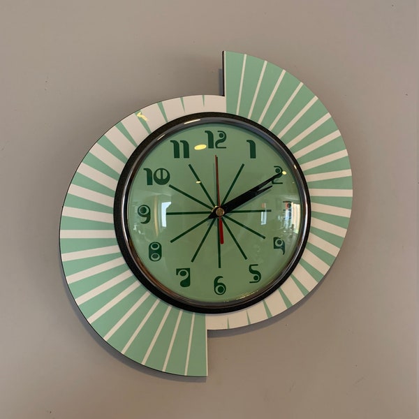 Retro Wall Clock Etsy
