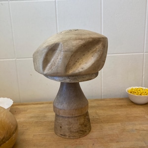 Hatblock lovely cap shape hatshape vintage Hatmould hat mold hat block