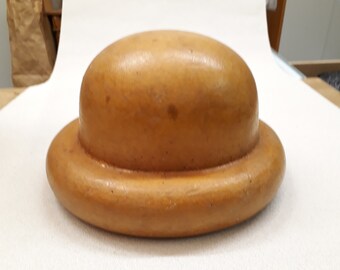 Hatblock, Hatshape, Hatmold Very lightweight hatblock made from a paper glue mixture, laquered