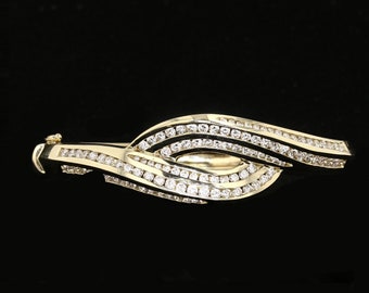 Vintage diamond gold cuff