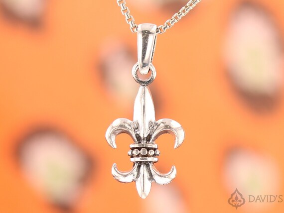 Fleur de Lis Filigree Charm Sterling Silver 925 for Bracelet New Orleans Saints