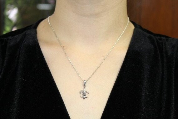 Fleur DE LIS Saints .925 European Euro Dangle Bead Charm Fleur DE LIS Saints .925 European Euro Dangle Bead Charm