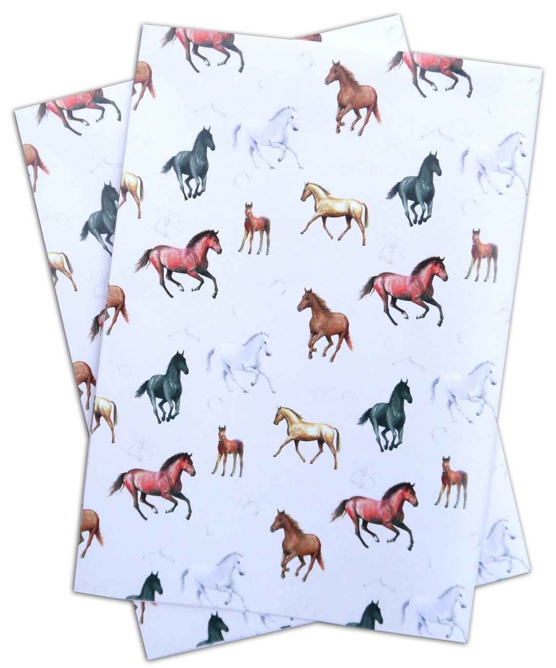 Horse Gift Wrapping Paper Pony Gift Wrap Horses and Foals Etsy