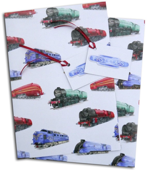 train wrapping paper