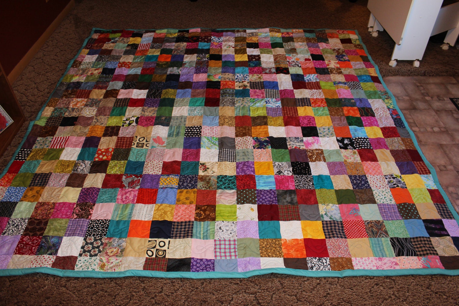 Full Size Scrappy Patchwork Quilt: Custom Made - Etsy