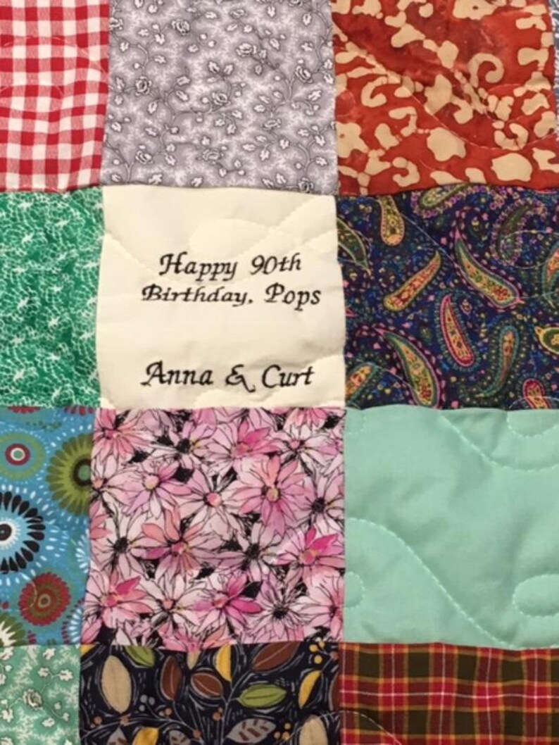 Happy Birthday Quilt Personalized Quilt Handmade Quilt Etsy