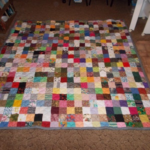 Full Size Scrappy Patchwork Quilt: Custom Made - Etsy