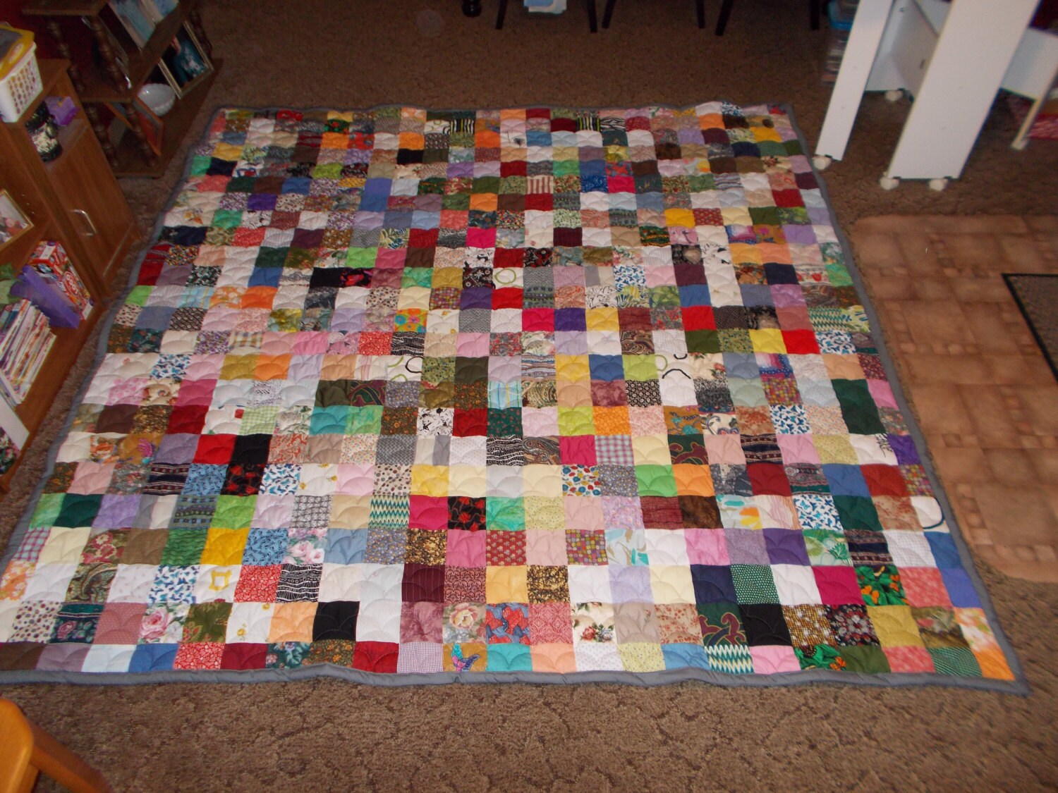 Full Size Scrappy Patchwork Quilt: Custom Made - Etsy