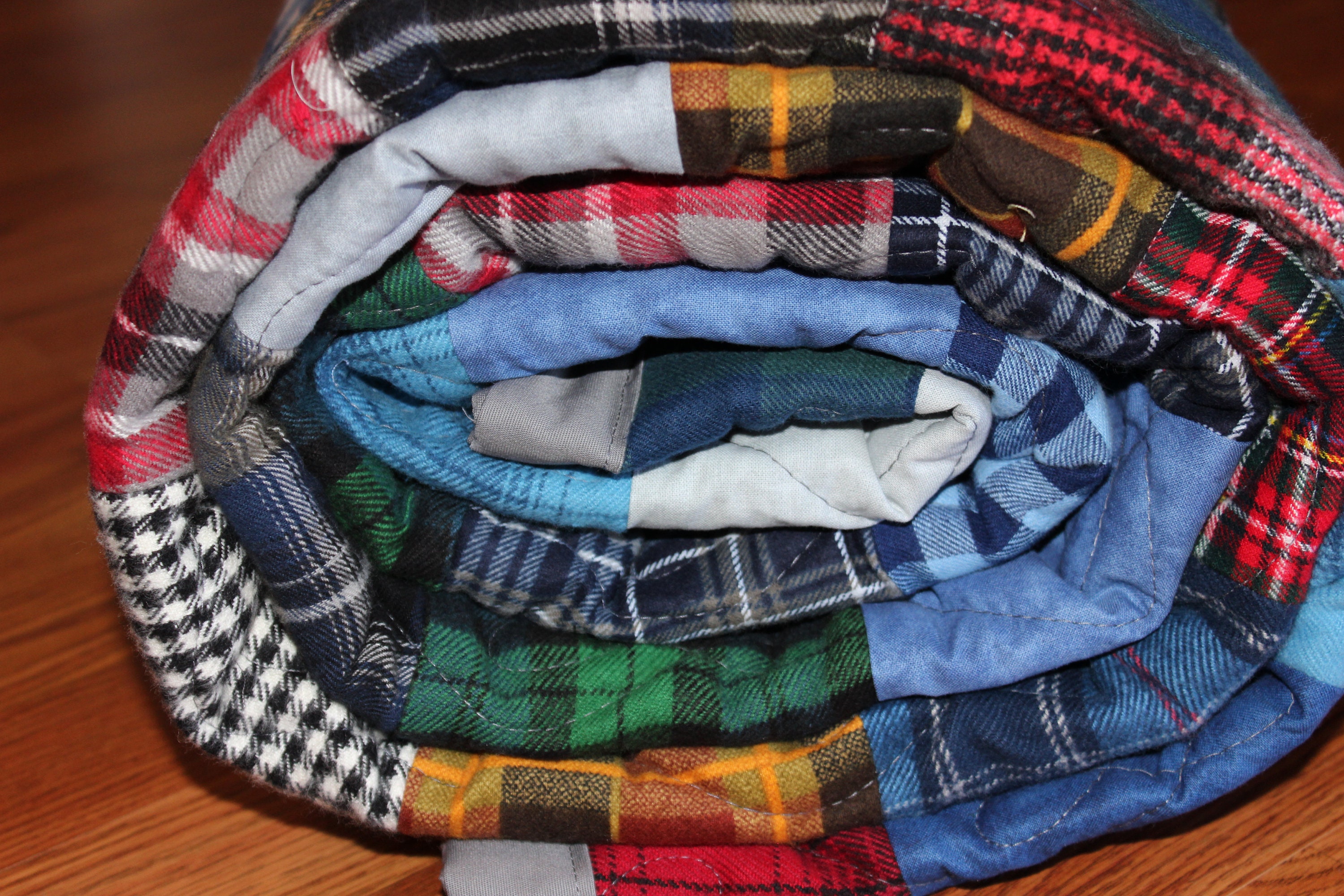 Full Size FLANNEL Patchwork Quilt Custom Quilts Handmade Etsy