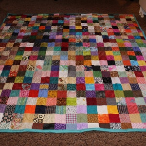 CALIFORNIA KING PLUS, Oversized Quilt, California King Size Quilt - Patchwork Quilt - Custom Made Quilt - Scrappy Quilt
