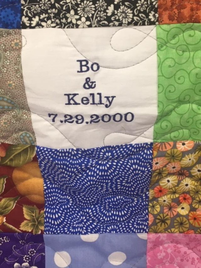 Custom Anniversary Quilt Personalized Anniversary Gift Etsy