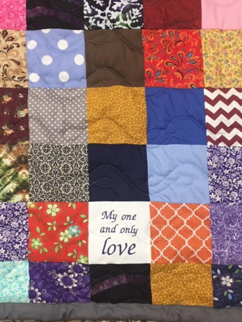 Custom Anniversary Quilt Personalized Anniversary Gift Etsy