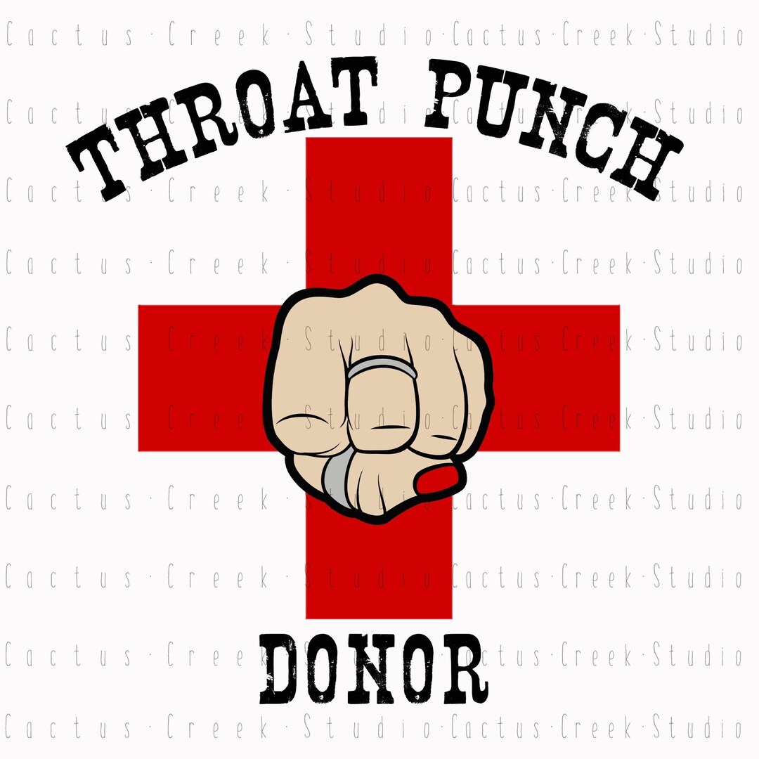 Throat Punch Donor Female Fist PNG File Digital Download Sublimation