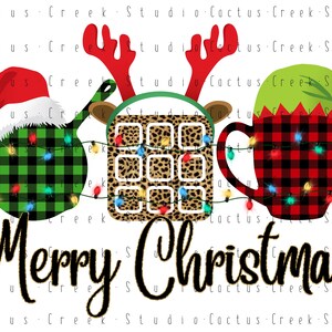 Feliz Desayuno de Navidad / Archivo PNG / Descarga Digital / Sublimación / Luces / Skillet / Waffle / Café / Sartén / Plaid de Buffalo