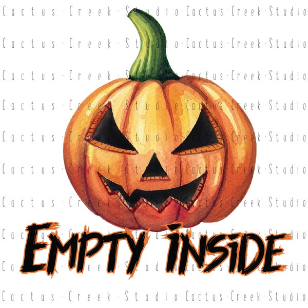 Empty Inside Jack-O-Lantern | PNG File | Digital Download | Sublimation | Halloween | Pumpkin | Scary