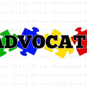 Autism Advocate | PNG File | Digital Download | Sublimation | Puzzle Pieces | Awareness | Spectrum