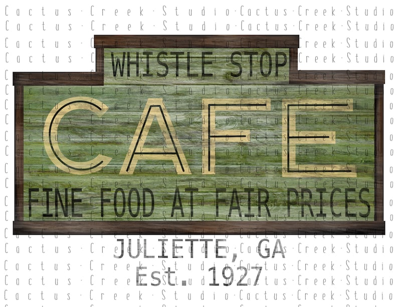 Whistle Stop Cafe Sign PNG File Digital Download Etsy