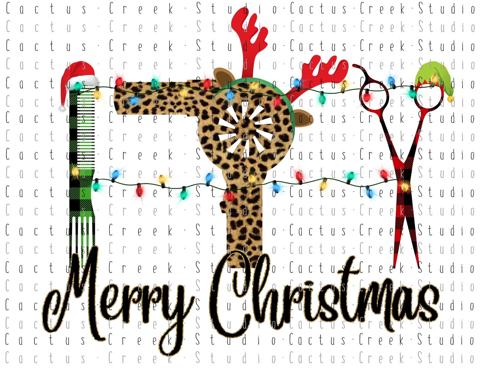 Merry Christmas Hairdresser PNG File Digital Download Etsy