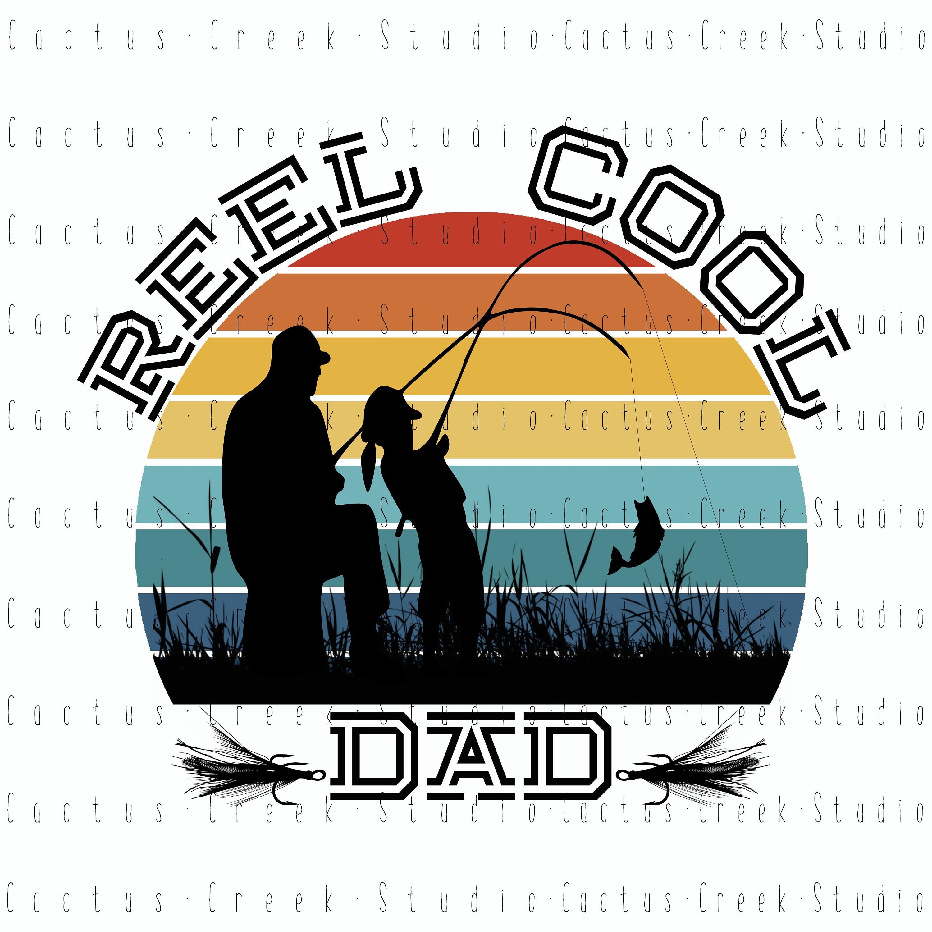 Tumbler or Car Decal Reel Great Dad Stickers Fishing Fathers Day Gift