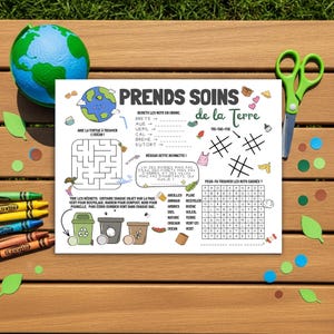 Napperon d'activités – Jour de la Terre