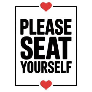 Please Seat Yourself Funny Bathroom Sign | Minimalist PNG for Bathroom Humor | Printable Wall Art | Toilet Decor, Digital Download