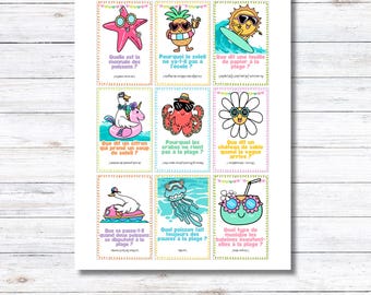 Cartes de Blagues d'Été pour Enfants | Téléchargement instantané