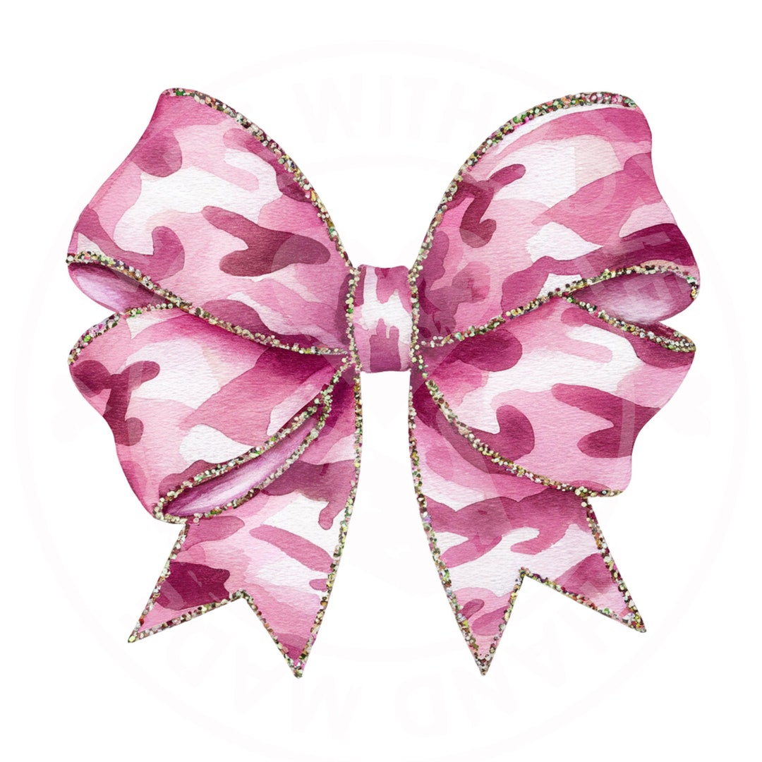 Pink Camo Coquette Bow PNG, Old School Camo Png, Girls Camo Bow Png ...