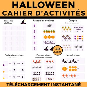 カイエ ダクティビテス ハロウィンを子供たちに注ぐ, カイエ ダクティビテス à imprimer, Jeux d’Halloween, Activités éducatives pour enfants