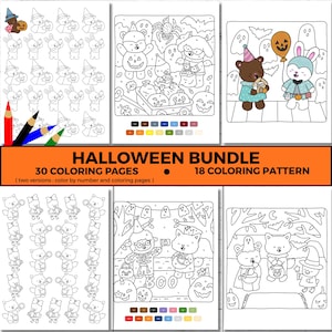 Bold and Easy Halloween Color by Number Coloring Pages | Fun Printable Activity for Kids and Adults