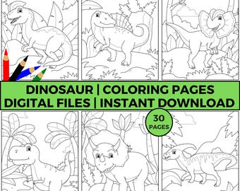 恐竜ぬりえ PDF バンドル、恐竜シート 11 枚（アロサウルス、アンキロ