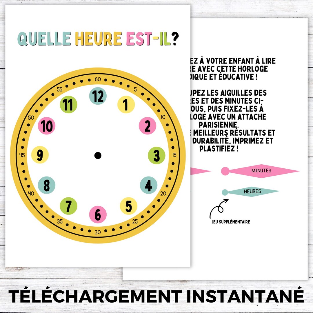 Klok apprentissage magnétique - Imaginarium - Apprentissage ludique pour lire l' heure Klok apprentissage magnétique - Imaginarium - Apprentissage ludique pour lire l' heure