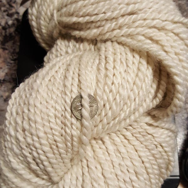 Miss Kitty's Handspun Yarn,100% alpaca, huacaya,lofty,white